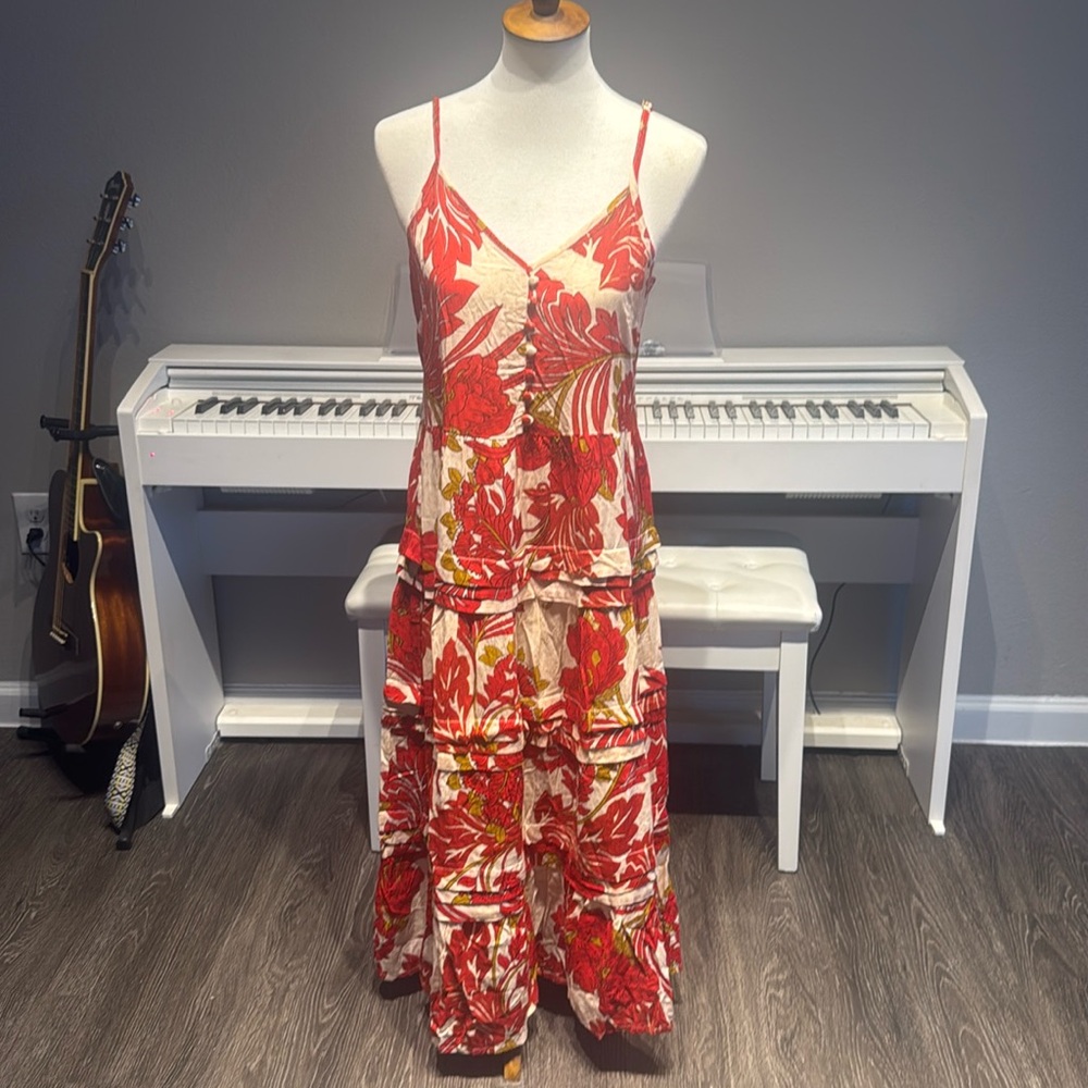 B.O.G. Collective Tropical Floral Maxi Dress New With Tags